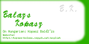balazs kopasz business card